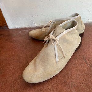 Repetto Nude Suede lace-up boot